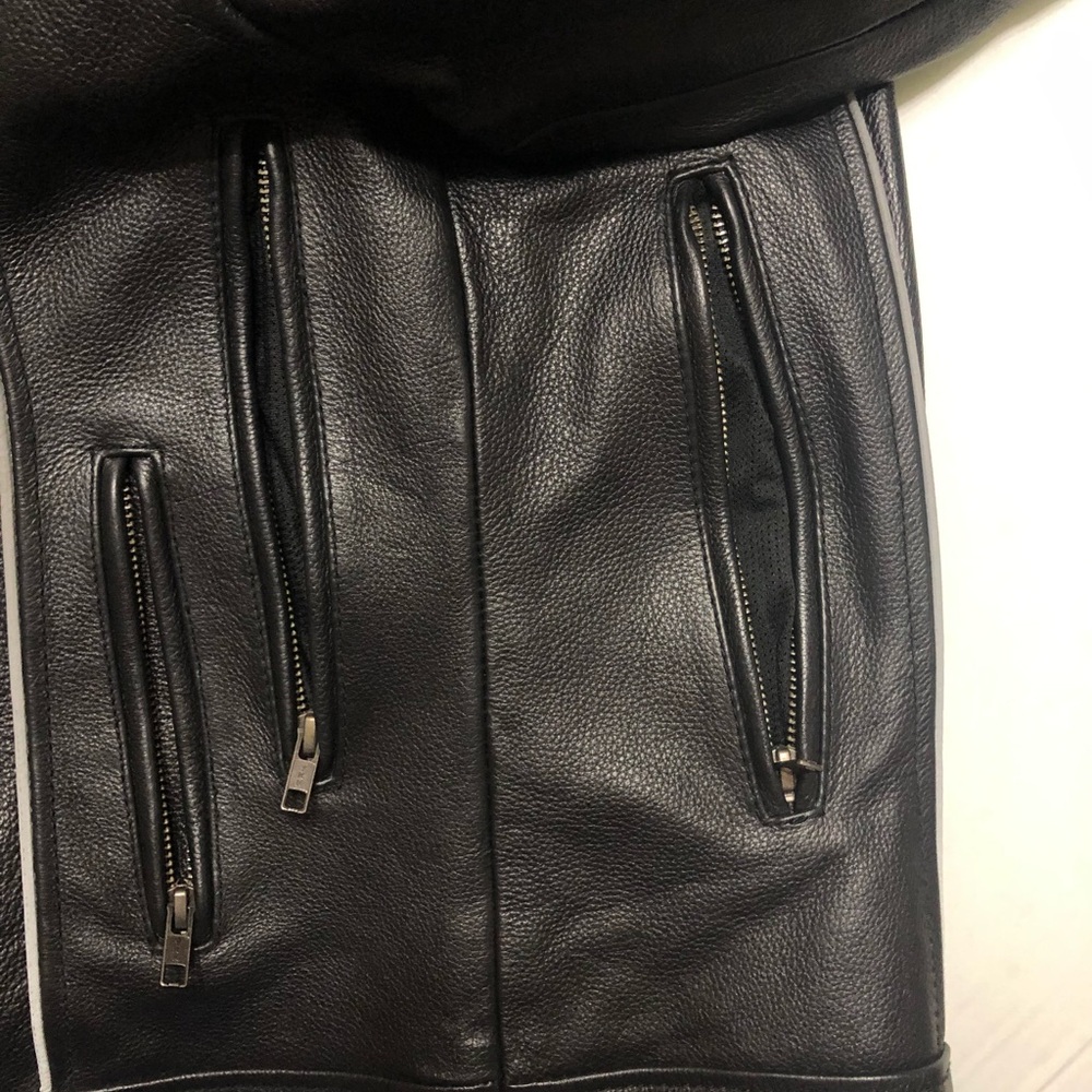 Leather Motorcycle Riding Jacket - Picture 8 of 12